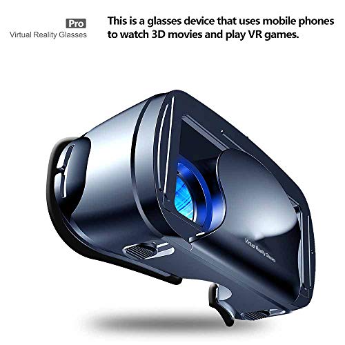 Casque de réalité virtuelle 3D VR avec micro-casque pour iPhone et Android 7 pouces