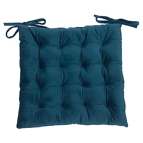 Teal Velvet Chair Pads with Ties Cover