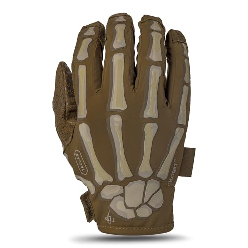 TACLAB Reaper Skeleton Gloves - Thin and Lightweight for Summer Airsoft Paintball Cycling Motorcycle Multipurpose (Coyote L)