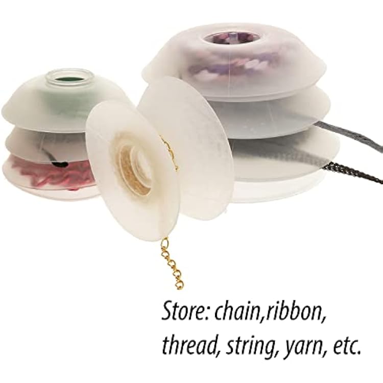 The Beadsmith Bob-EEZ Cord Management No-Tangle Thread Bobbins 2-1/2, Bag of 8 Pieces Storage Organization Jewelry Tools for Kumihimo Braiding and Macrame Designs