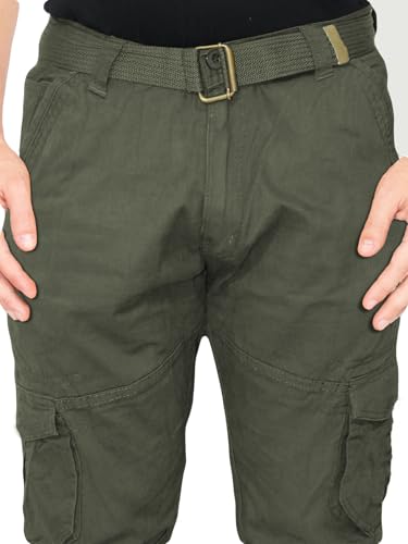 Image of Men's Regular Fit Solid Cargo Pants