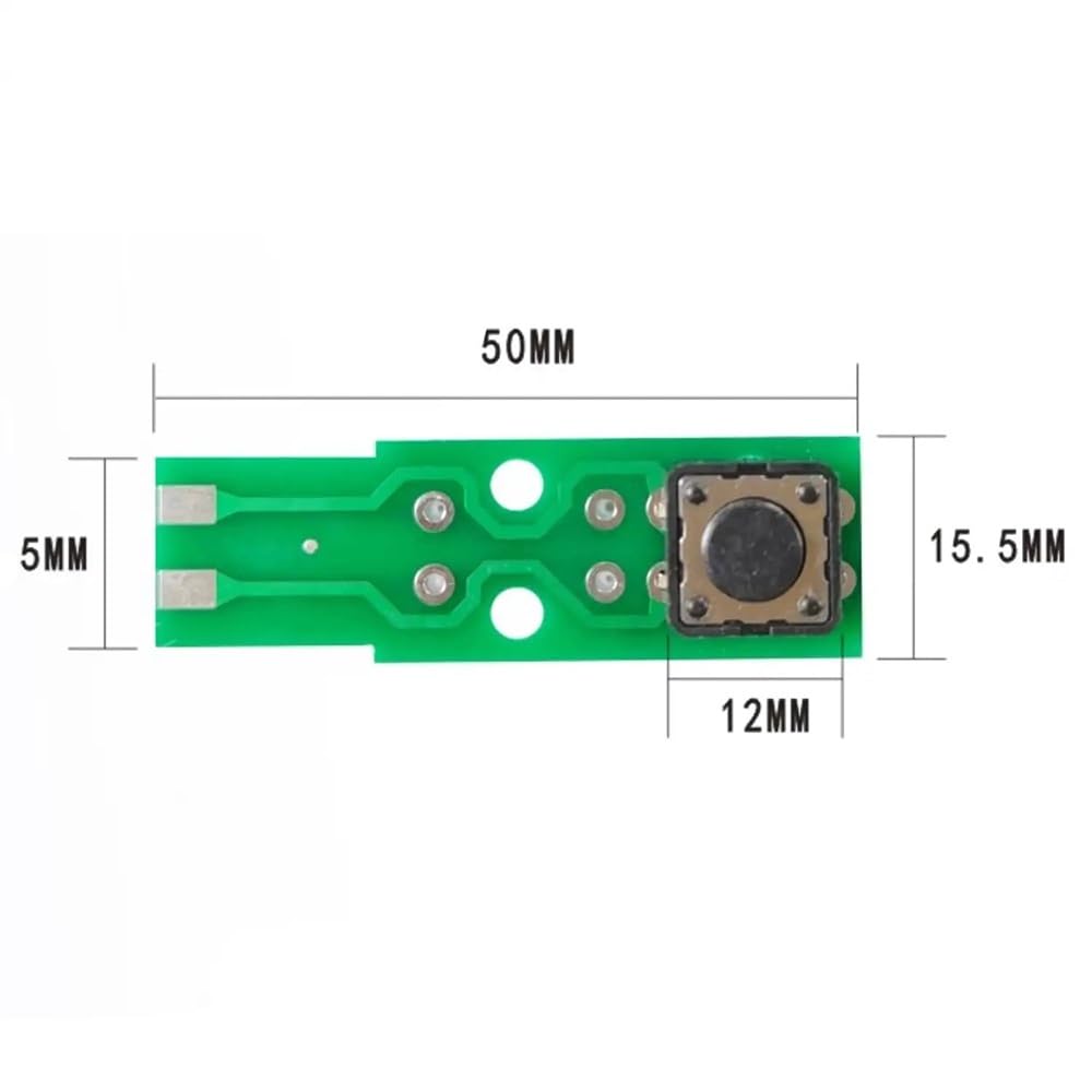 Microbotón eléctrico de 1,55 x 5 cm, apto for reparación de piezas de gatillo de interruptor TIG