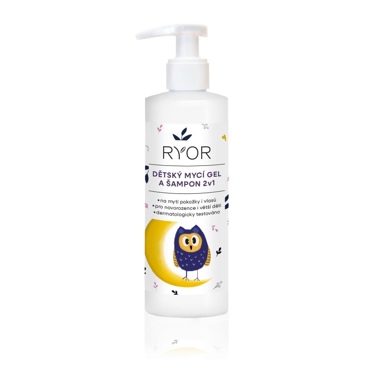 Ryor Baby 2in1 Wash Gel and Shampoo with Avocado Oil and Panthenol, 200 ml