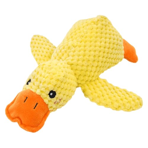 Pato calmante para Perros, Peluche con Sonido de graznido, Juguete antiestrés, masticable, Almohada para Mascotas