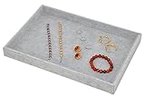Stackable Ice Velvet Jewelry Tray Showcase Display Storage Organizer Functional