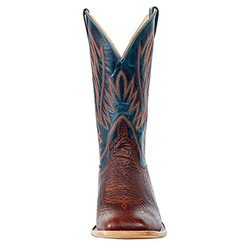 Anderson Bean Men`s Top Hand Cowboy Comanche Shrunken Shoulder 13` Navy Explosion Top Boot Brown 10 EE3