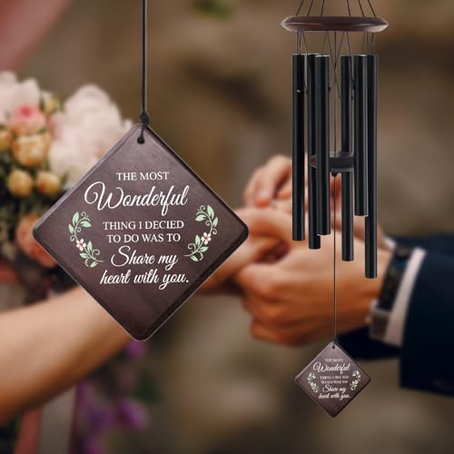 Image of Personalized Wind Chimes for Anniversary, Customized Wedding, Anniversary, Birthday Gift for Loved One,Couples,Husband,Wife Loving Memory