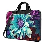 Laptoptasche mit buntem Blumendruck, große Kapazität, Umhängetasche, Laptoptasche...