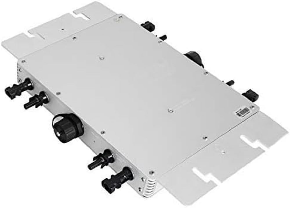 Grid-tie Inverter Onduleur étanche 1200 W - Micro onduleur 220 V - Micro onduleur Solaire avec Prise d'alimentation WVC - Micro-onduleur - Argent