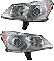 Gold Shrine For Chevrolet Chevy Traverse Headlights Lamps Set 2009 2010 2011 Halogen Driver and Passenger Side