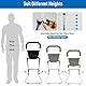 JAOGAUS Aufstehhilfe Toilette, Gehhilfe für Senioren, Aufstehhilfe Bett Höhenverstellbar 76-91 cm (mit Smart Sensor-Licht + Aufbewahrungstasche), Stehhilfe für Sofa/Treppen