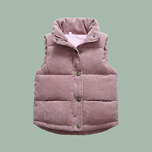 Baby Girls Boys Corduroy Fleece Vest Winter Sleeveless Button Down Fleece Jacket Toddler Kids Warm Quilted Coat Solid Clothes2