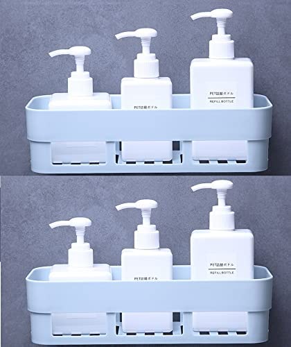 4MYL Pack of 2 Bathroom Accessories Multipurpose Shelf for Wall Mount Bathroom Organiser Rack without Drill Self Adhesive Sticker Stand Plastic, Blue (B0CK7ZDN6G) Amazon Price History, Amazon Price Tracker