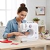 Kids Sewing Machine with 12 Built-in Stitches, 2-Speed Foot Pedal, 32-Color Sewing Thread Kit, Sewing Supplies Compatible, Sewing Machine Table Fit, Mini Electric Tool for Home Mending & DIY Crafting