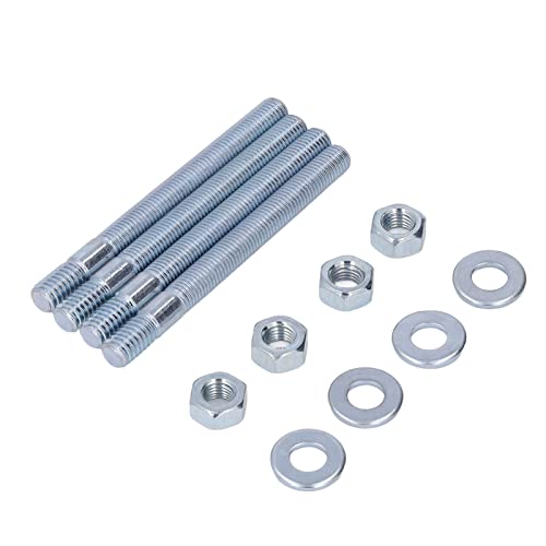 3.5 Inch Car Carburetor Studs Set,Car Intake Manifold Carburetor Studs Metal Carb Mounting Stud Kit With Spacers Nuts For 5/16 Inch Threads Intake Manifold #TOP7