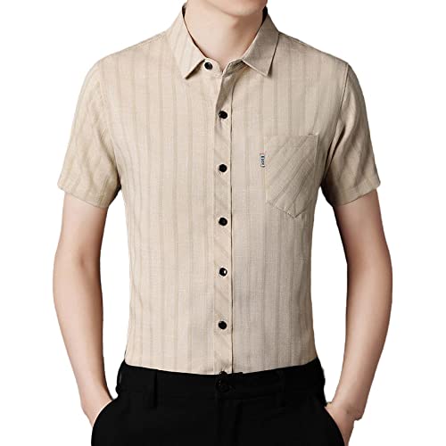 Chemise d'été décontractée pour hommes manches courtes boutonné style aloha