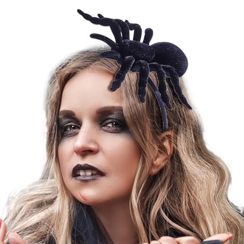 Coridy Spider Halloween Headbands for Women Black Simulation Spider Hairband Black Widow Headpiece Witch Costume Cosplay Party Accessories