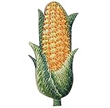 Corn Iron On Applique Patch - Cob, Husk, Ear of Corn, Food Badge 1.5' - for Hats, Shirts, Shoes, Jeans, Bags, Sewing Decorating DIY Craft