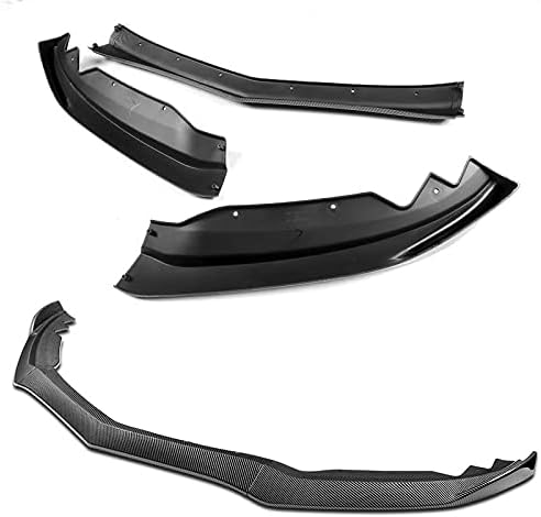 PU/699/PCF Carbon Fiber Print JDM Front Bumper Body Kit Splitter Lip 3PCS Compaitble with 2015-2018 ATS