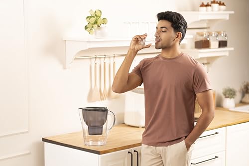Image of BRITA Marella Water Filter Jug 3.5L Blue with MAXTRA PRO MicroFlow Technology with Advanced Filtration | Activated Micro Carbon Pearls for Fresh & Tasty Water (3, Blue)