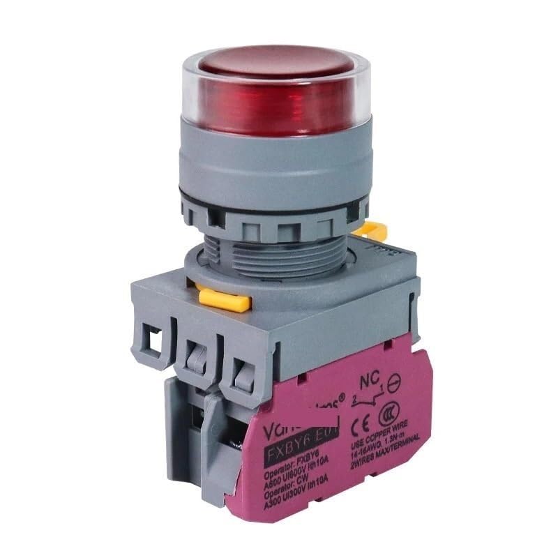 Interrupteur bouton-poussoir 22mm FXBY6 pour panneau de commande 24V LED