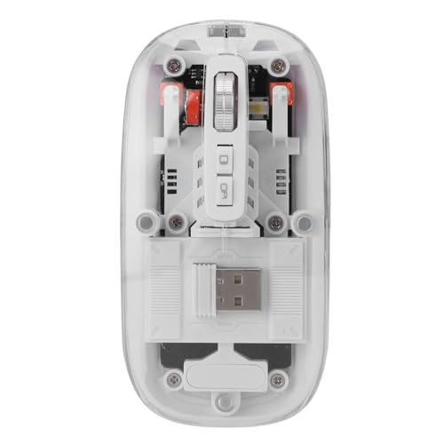 Ratón transparente inalámbrico con triple conexión recargable para portátil