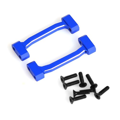 Aluminum Chassis Cross Brace Upper for Losi 1/18 Mini LMT 4X4 Brushed Monster Truck，Replacement for Losi - LOS211047 Upgrade Part Cross Brace Upper for Losi-LOS01026 1/18 Mini LMT Monster (Blue) — view 2