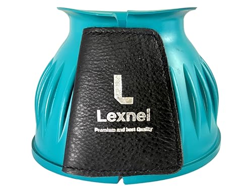 Image of Rubber Horse Bell Boots - Durable Overreach Protection & Secure Hook-and-Loop Closure(M-Teal)