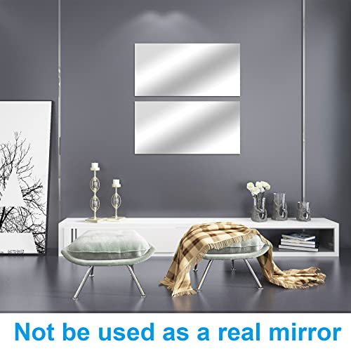 Socoking 12" X 24" 1/8" Acrylic Plastic Mirror Sheet Unbreakable Mirrors Sheet Non Glass Mirror Sheets Shatterproof Mirror Sheet With Finished Polished Edges #TOP3