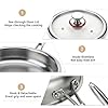 KEGDAN Tri-Ply Stainless Steel Frying Pan Set With Lids, 13pcs Stainless Steel Cookware Set with Detachable Handle, Induction Compatible Skillets for All Stovetops, Dishwasher and Oven Safe, Sliver #4