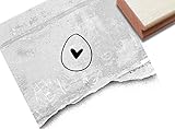 Stempel Osterstempel Osterei   Motivstempel Ostern Osterkarten Geschenkanhänger Basteln Osterdeko Servietten Tischdeko Scrapbook   zAcheR fineT (Osterei mit Herz   14 x 17 mm)
