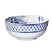 Mikasa Kiley Bone China Lightweight Chip Resistant 16 Piece Dinnerware Set, Service for 4,Blue and White