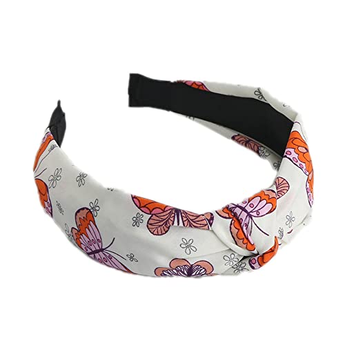 Headbands for Women's Hair Flower Printed Fabric Hair Band Elastic Knot Head band Hair Accessories for Women Girl (6Butterfly) - Image 4