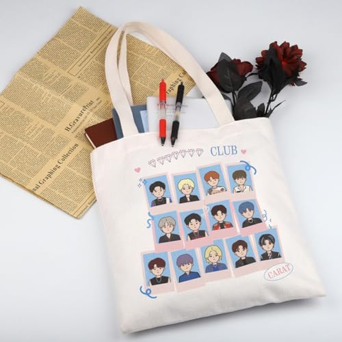 Bolsa Tote de Lona Koreana para Fans de 17 Grupo miniatura 4