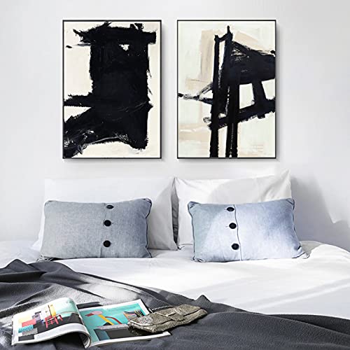 Tableau abstrait Franz Kline affiche murale pour transformer l'ambiance de votre grand salon