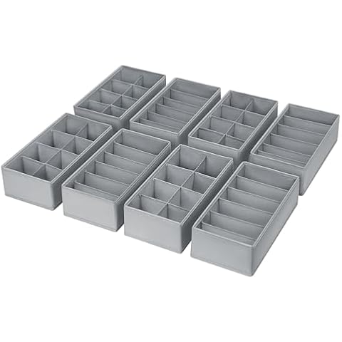 DIMJ Underwear Drawer Organiser Set of 8 Cover