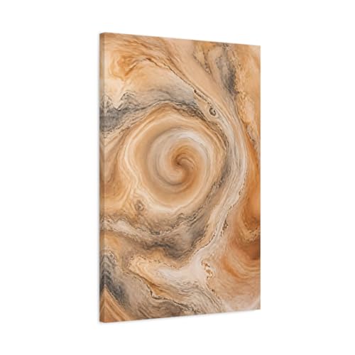 Toile abstraite marron et beige 50x75 cm pour décoration murale de salon