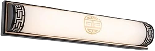 Lámpara Lámpara LED regulable para tocador de baño, accesorio oriental tradicional de metal para tocador de baño, barra de luz retro, aplique de