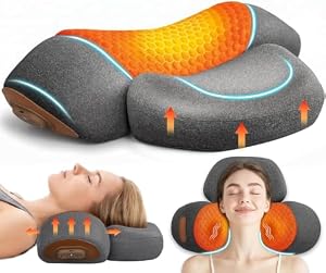 AearKing 3-in-1 Nackenmassagegerät mit Wärme, Nackenmassagekissen Elektrisch