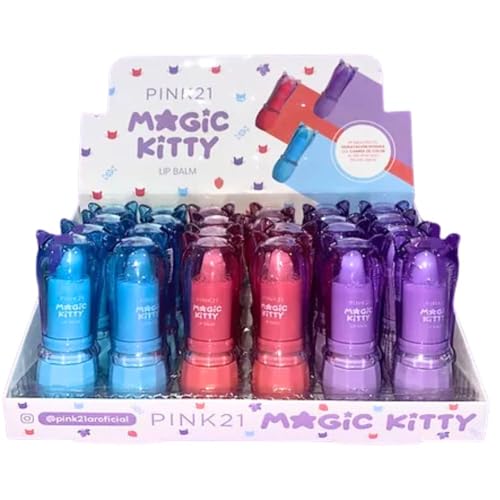 PINK21 LIP BALM MAGIC KITTY 24UN CS4808 DISPLAY