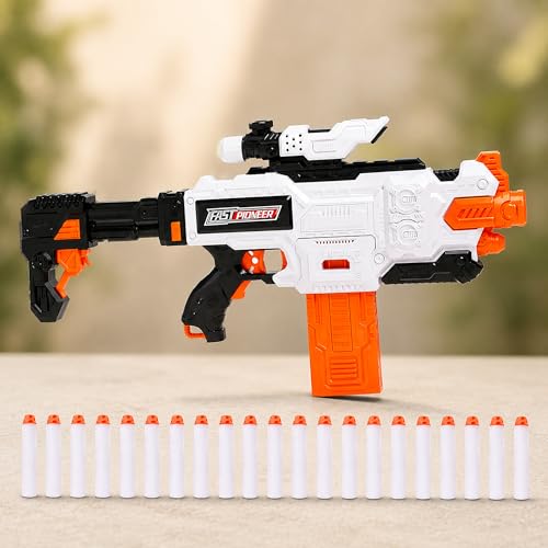 Image of Toyshine 60cm Soft Foam Bullet Blaster Battery Operated Alpha Striker Motorized Toy Gun with 20 Bullets,Targeting Scope Gun for Long Range Shooting Game Toy for Kids 8+ Years