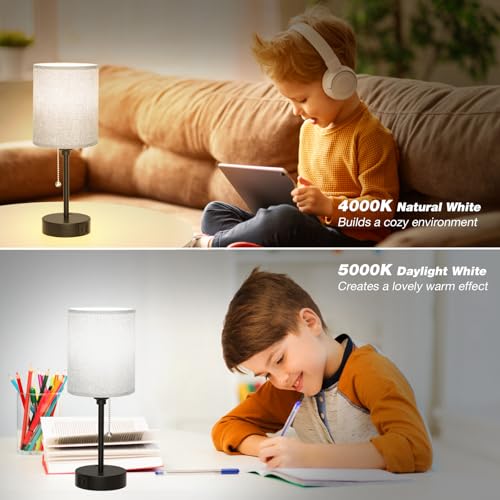 image for Dicoool Grey Nightstand Lamps 3 Color Temperatures - 3000K 4000K 5000K