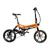 Swagtron Swagcycle EB-7 Elite Plus Folding Electric Bike with Removable Battery, Orange/Black, 16" Wheels, 7-Speed #4