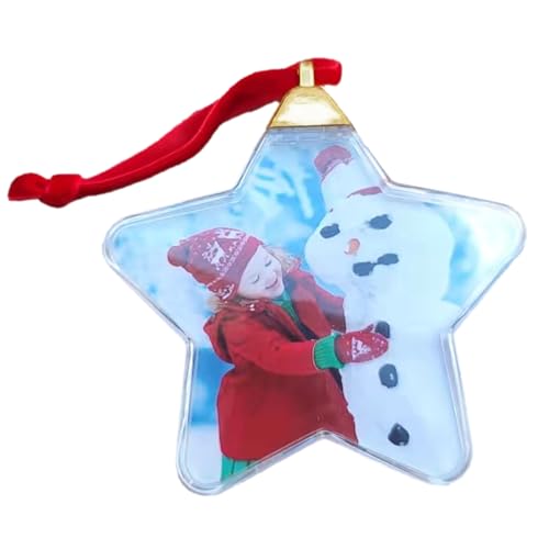 Ciondolo a forma di palla di Natale, decorazione fotografica, palla artigianale per la vigilia di Natale, Capodanno, vacanze, compleanno, decorazione per feste, decorazione stagionale