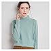 ZZZYW Cardigan Mezza TurtrleNeck Pullover Maglia a Maglia a Maglia Sciolta Maglia Autunno e Inverno Manica Lunga in Cashmere (Color : Bean Green, Dimensione : L)