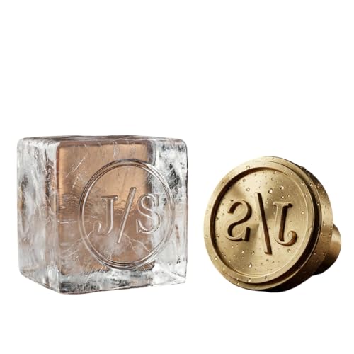 Custom Ice Stamp - Personalized Logo Ice Cube Stamp, Food Grade Safe Material, Reusable Heat Resistant Engraving Tool, Perfect For Whiskey Cocktails