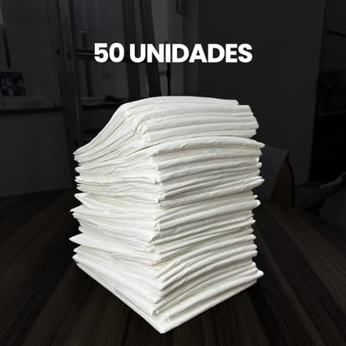Tapete Higiênico Slim para Cães, 80 x 60 cm, 50 Unidades, Branco