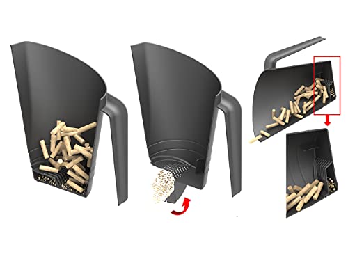 EDA Jura Montania XL - Pala para pellets (2,4 litros, para 1,5 kg, 19,3 x 16,5 x 21,9 cm), color negro - imagen 6