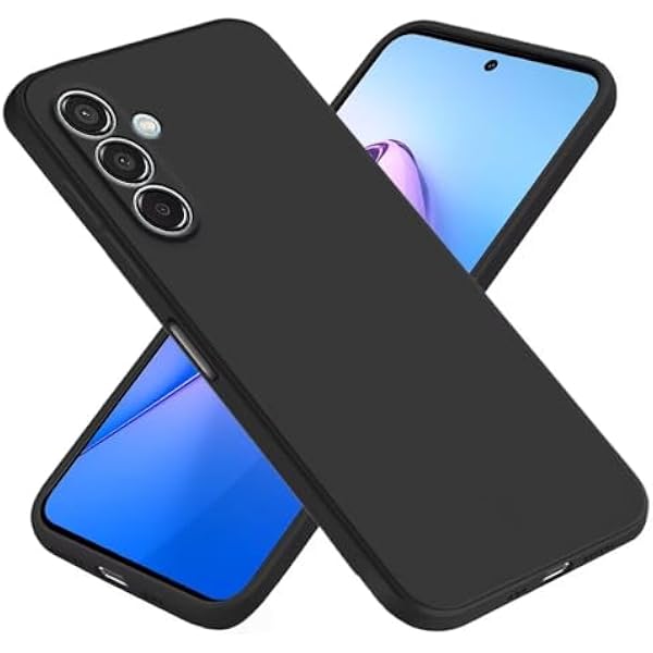 EASSGU Etui do Samsung Galaxy M15 5G (6,5 cala), miękkie silikonowe etui TPU - czarne