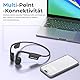 Relxhome Knochenschall Kopfhörer, Open Ear Kopfhörer Bluetooth 5.3 mit Dual-Mikrofon, 8 Stunden Akkulaufzeit, IPX6 wasserdichte Kabellose Sport Kopfhörer für Laufen, Radfahren, Fitness